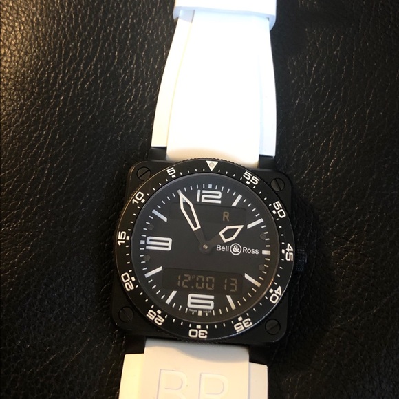 Bell & Ross BR-03-88-S Aviation analog AND digital watch